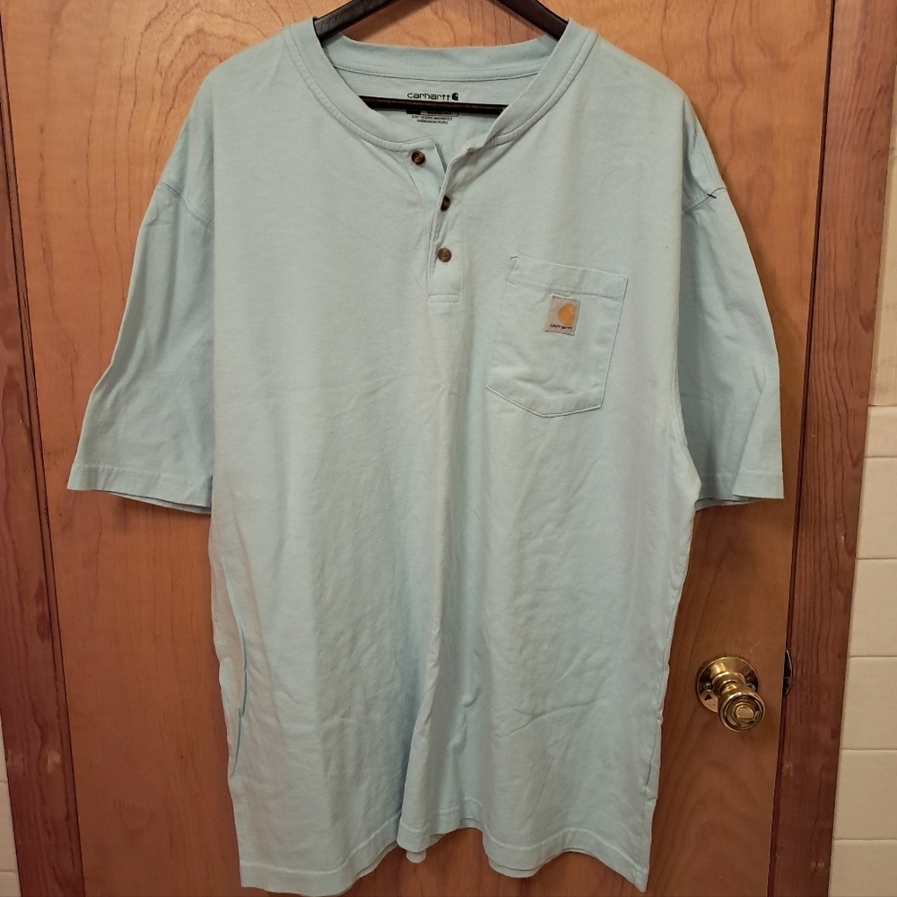 Carhartt Men's Sky Blue Short Sleeve